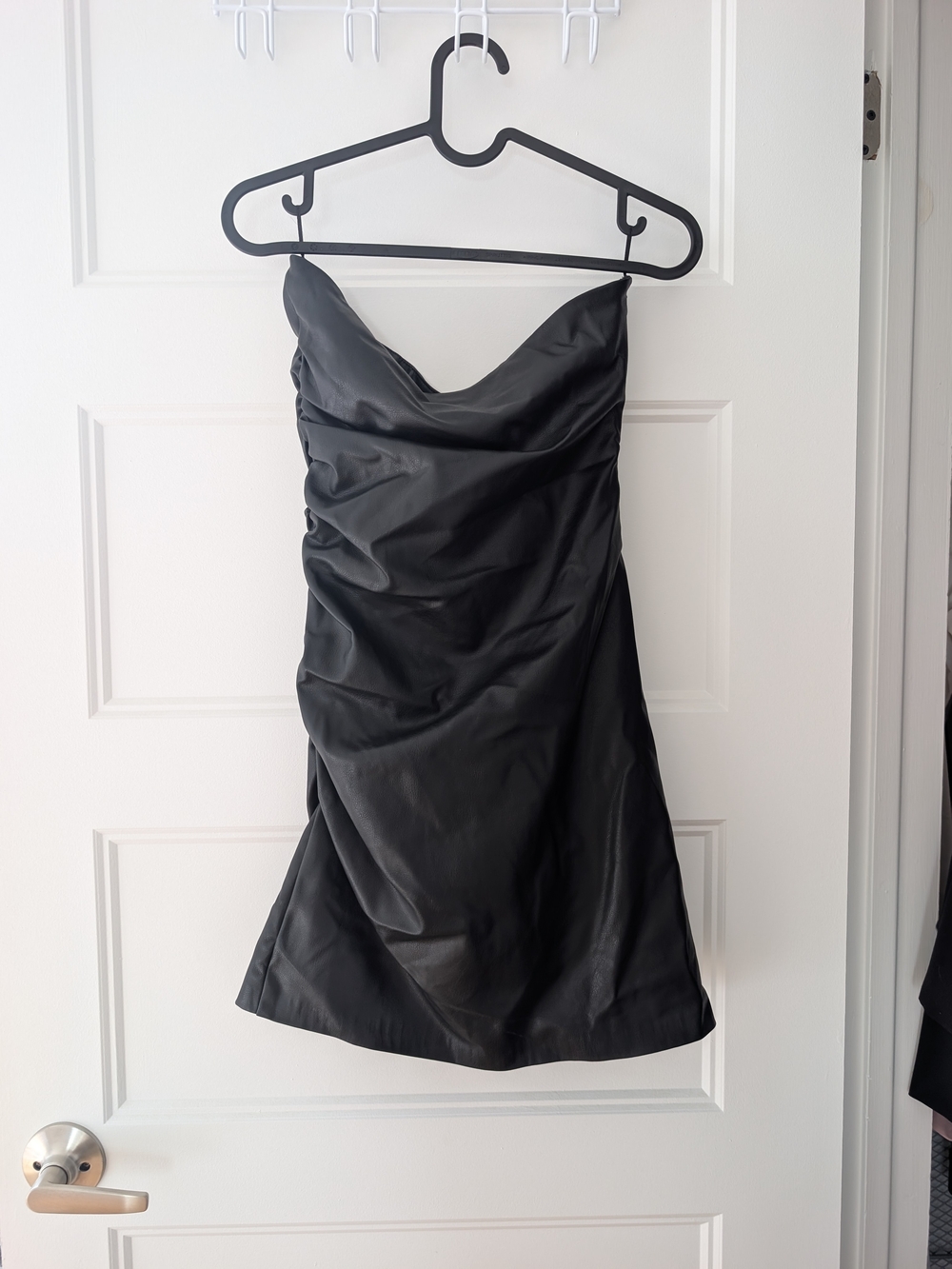 Zara Strapless Black Ruched Cocktail Dress